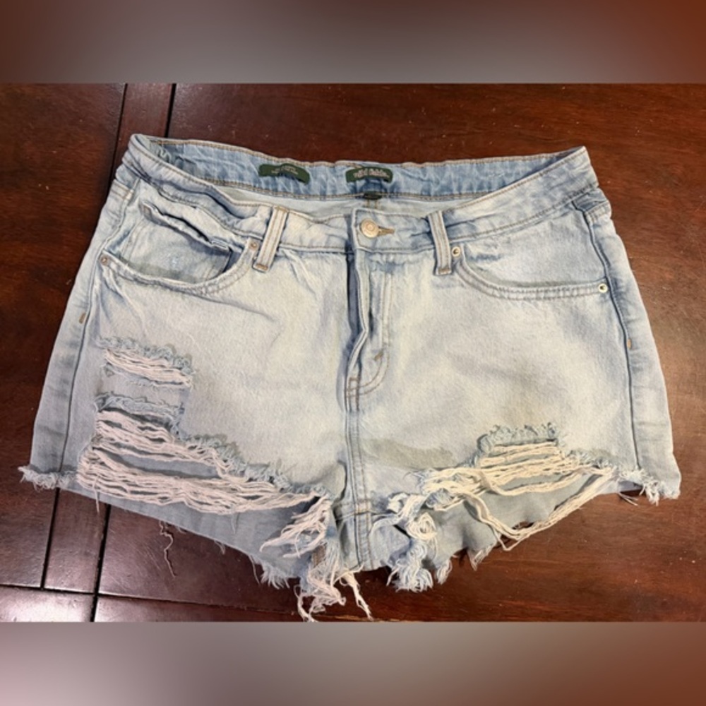 Wild Fable Light Blue Ripped Jean Shorts
